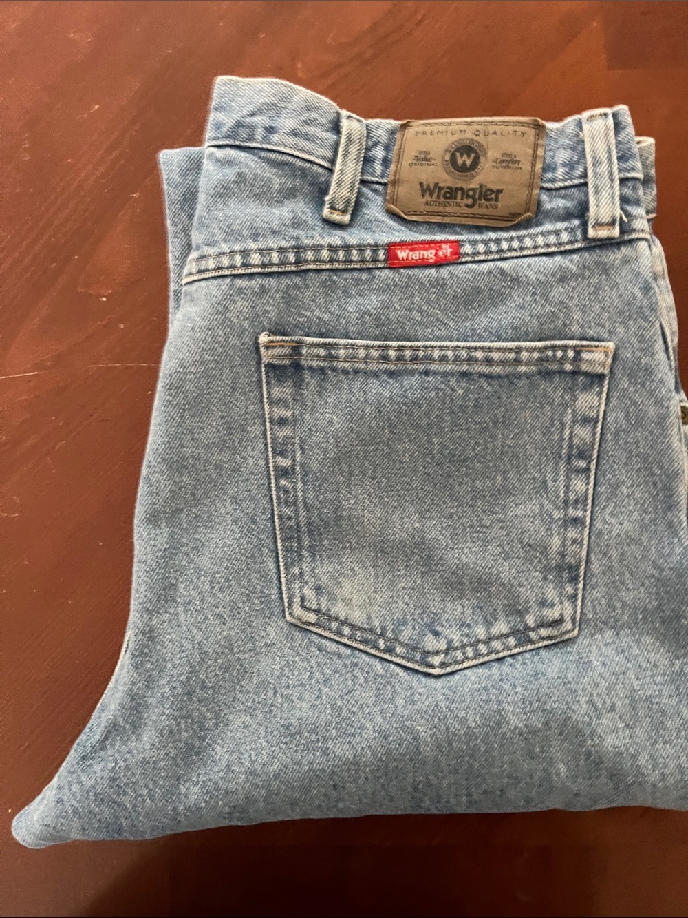 Wrangler Five Star Premium Denim Straight Leg Jeans High Rise 36 x 34